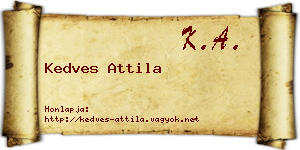 Kedves Attila névjegykártya