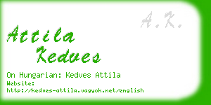 attila kedves business card